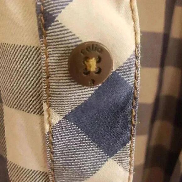 Celio Men's Checked Button Down Long Sleeve Shirt - Picture 4 of 8